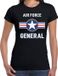 Bellatio Decorations Luchtmacht / Air force verkleed t-shirt zwart voor dames - generaal / piloot carnaval / feest shirt kleding / kostuum M