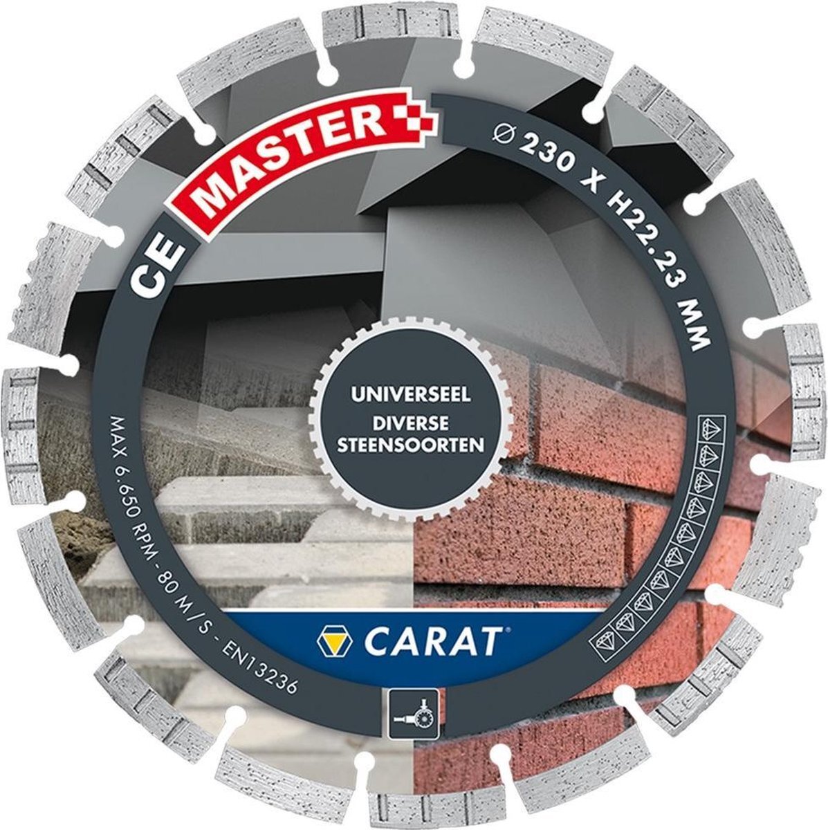 Carat DIAMANTZAAG UNIVERSEEL Ø230x22,23MM, CE MASTER - CEM2303000