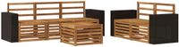 vidaXL Naturel Massief Acacia Hout Bankenset 6-delig