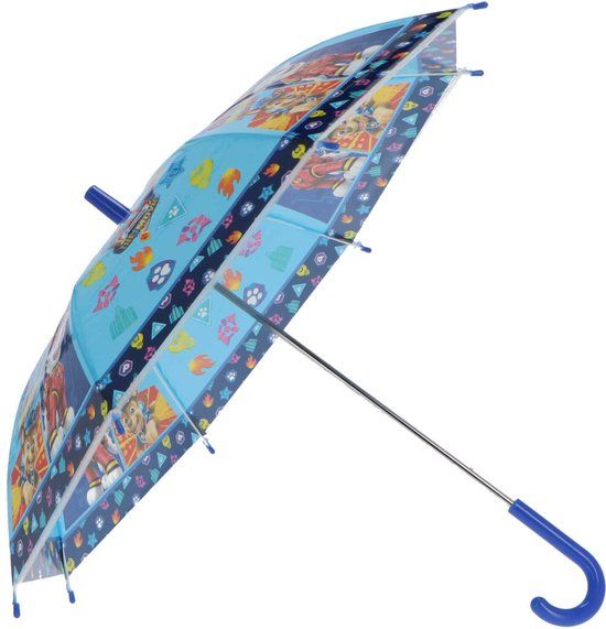 4KidsOnly Paw Patrol Kinderparaplu - Blauw - Transparant - 60 cm