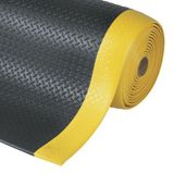 Notrax Antivermoeidheidsmat van schuim Diamond Sof-Tred™ zwart/geel