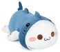 Kawaii Chat Requin : Peluche douce et câline en forme de chat - Coussin en peluche doux, 50 cm