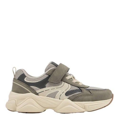 Vty chunky imitatieleren sneakers - grijs