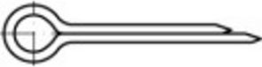 TOOLCRAFT Splitpennen 18 cm Galvanisch verzinkt staal 25 stuk(s)