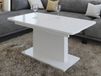 Optimus Table basse avec rallonge blanc brillant