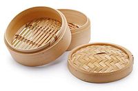 3-delige Oosterse bamboe stoommand, 3 stuks, 25 cm