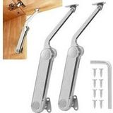 Charnières de support de couvercle pour meuble haut, système de maintien pour porte relevable, lot de 2