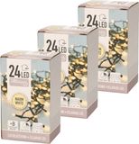 Anna's Collection - 3x Kerstverlichting - 20 LED - Warm Wit - Timer - Batterij