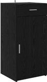 vidaXL Dressoir, Zwart, Eiken, 45 x 42,5 x 93 cm, Bewerkt hout