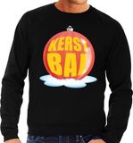 Bellatio Decorations Shoppartners Bv Foute kersttrui kerstbal rood op zwarte sweater voor heren - kersttruien XXL