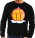 Bellatio Decorations Shoppartners Bv Foute kersttrui kerstbal rood op zwarte sweater voor heren - kersttruien XXL