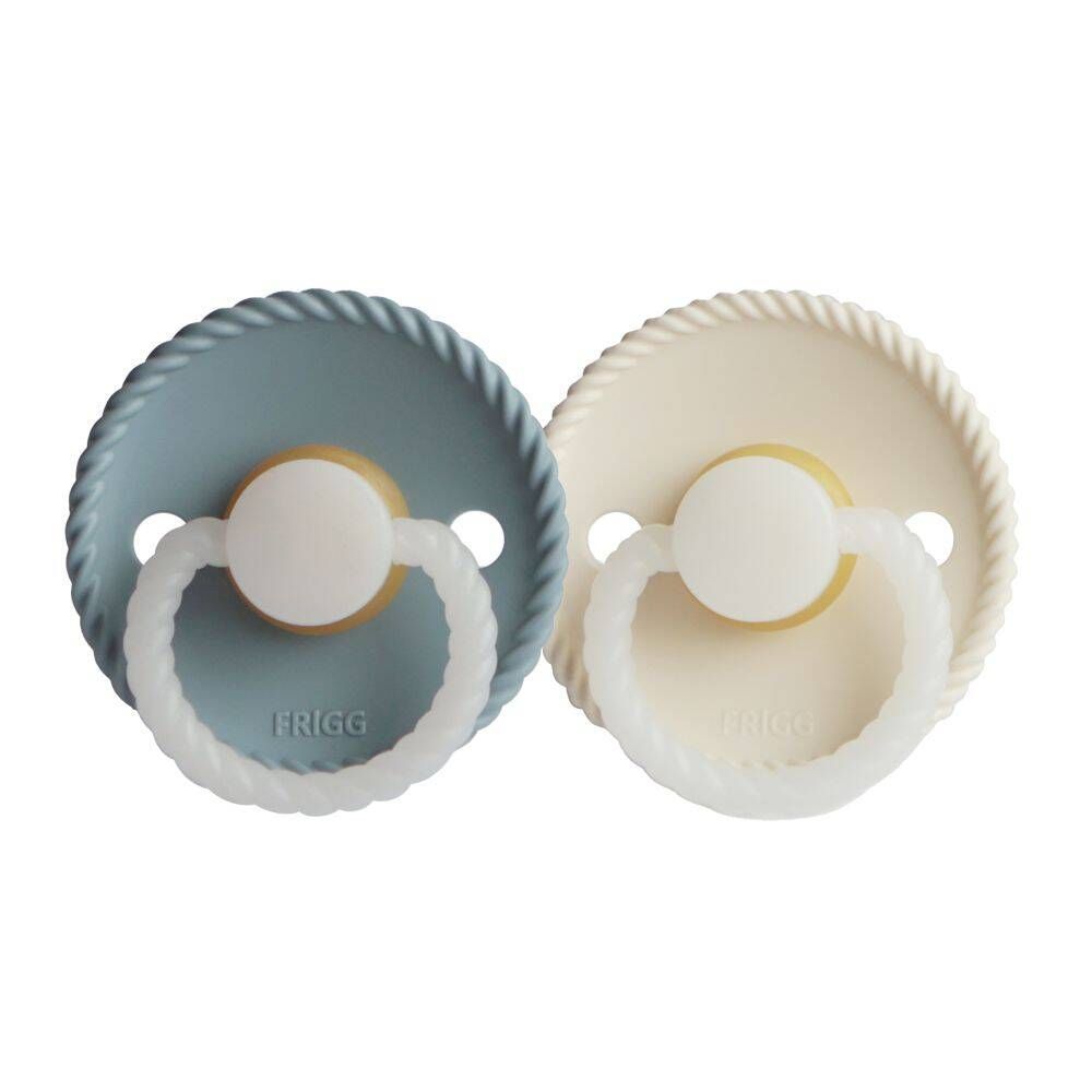 FRIGG Latex Pacifier Rope Night Stone - Cream 6-18 Months