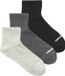 JACK & JONES JACLUCA SHORT TENNIS SOCKS 3 PACK NOOS Homme Chaussettes Noir Coton/Polyester/Élasthanne Lot de 3