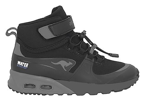 KangaROOS Kx-hydro Unisex Adult Sneaker - Jet Black Steel Grey - EU 37