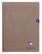 Clairefontaine 363361C Pak met 10 Geniete Schriften Mimesys Grijs - 24x32 cm - 96 Pagina's Grote Ruitjes - Wit Papier 90 g - Polypro Omslag