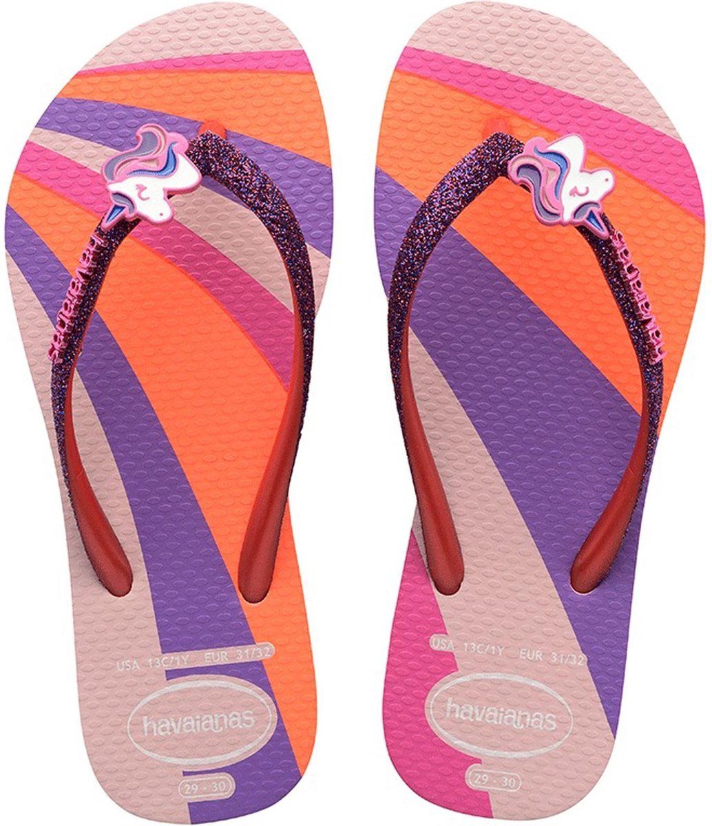 Havaianas Slim Glitter II Meisjes Slippers - Candy Pink - Maat 33/34