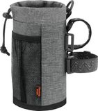 Unyqoos® porte-bidon de vélo 24 oz – montage sans vis, sac en filet, 2 bandes velcro antidérapantes amovibles, convient aux bouteilles fines de 3–24 oz (diamètre jusqu'à 3 pouces), diamètre de tube de 2,5–7 cm