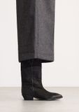 Sacha - Dames - Zwarte nubuck cowboylaarzen - Maat 39