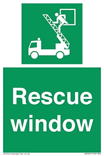 Viking Signs Rescue venster bord - 100x150mm - A6P