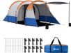 Outsunny Campingtent voor 3 Personen - Tunneltent met Slaapcabine - Waterdichte Kampeertent - Oranje