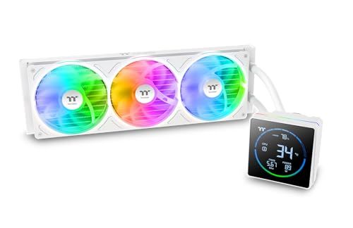 Thermaltake TH360-S V3 ARGB | All-in-one water cooling | 3.95" segment LCD display | Rotatable pump head | Single frame fan | Snow