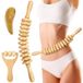 Merkloos Gua sha massageroller - Houten massagetool - 3-delige set - Gebogen