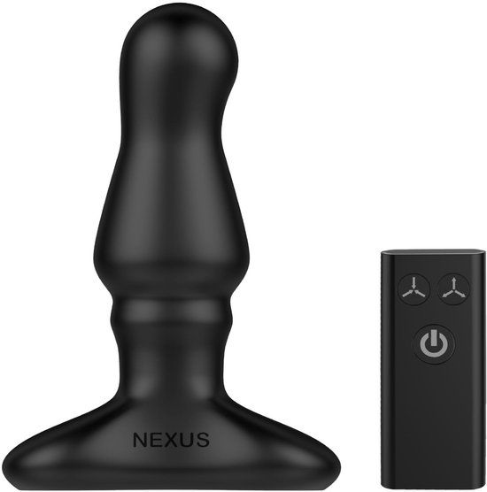 Nexus Bolster Vibrating Inflatable Buttplug - Black