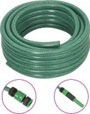 vidaXL Tuinslang met koppelingsset 0,5'' 10 m PVC groen