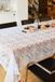 Bellatio design Tafelzeil - wit - kanten patroon - 140 x 300 cm