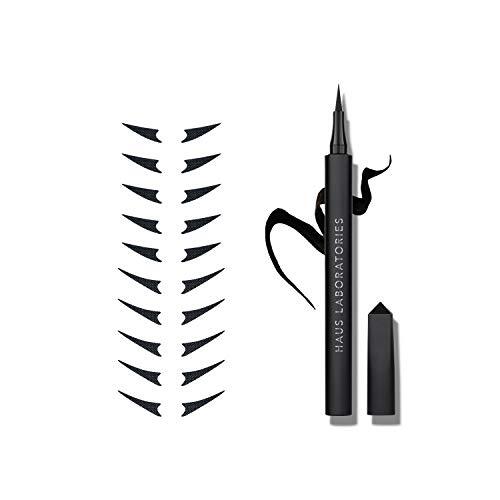 Haus Laboratories By Lady Gaga: EYE ARMOR KIT | Vloeibare eyeliner-stift in zwart en Wingtip-stift, flexibele en nauwkeurige viltpunt voor langdurig wing-eyeliner | 2-delige set