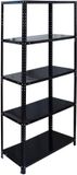 Merkloos Relaxdays Stellingkast - 150x75x30 cm - 200 kg - zwart