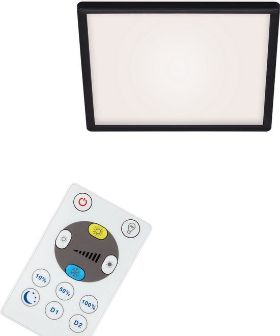 Briloner Verlichting LED Plafondlamp - 18W - 2400lm - Dimbaar - Wit/Zwart