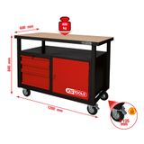 KS Tools 865.0101 Werkbank | Verrijdbaar | 3 Laden | 1 Deur