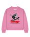 Watapparel Sweatshirt 'Savage Cat' rosa / vuurrood / zwart / wit