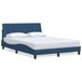 VidaXL Cadre de lit Hanko Tissu Bleu 140x200 cm