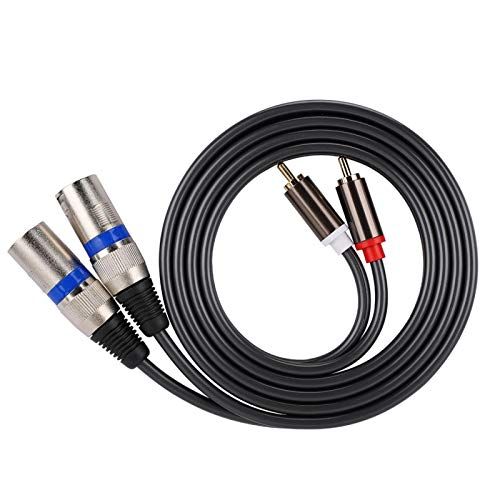 ciciglow Panda ciciglow Adapterlijn, 1.5M voor RCA Male Naar XLR Male Audio Adapterkabel Patchsnoer Male Naar Male, Lijn voor RCA Naar XLR