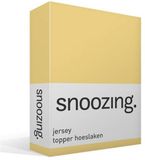 Snoozing Jersey - Topper Hoeslaken - 90x210/220 cm - Geel