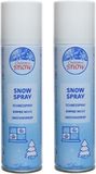 Decoris Snow spray - 6x pieces - can 150 ml - white - environmentally friendly - ECO - spray snow - snow decoration