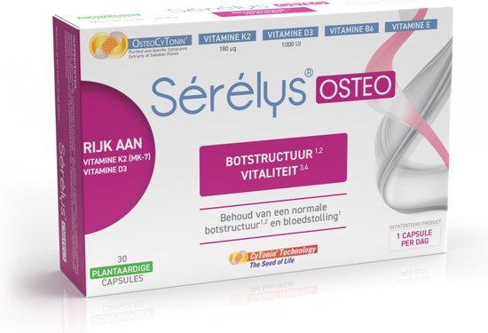 Sérélys OSTEO - Behoud van een goede Botstructuur - Botontkalking tegengaan - Osteoporose - 30 capsules / 1-maand