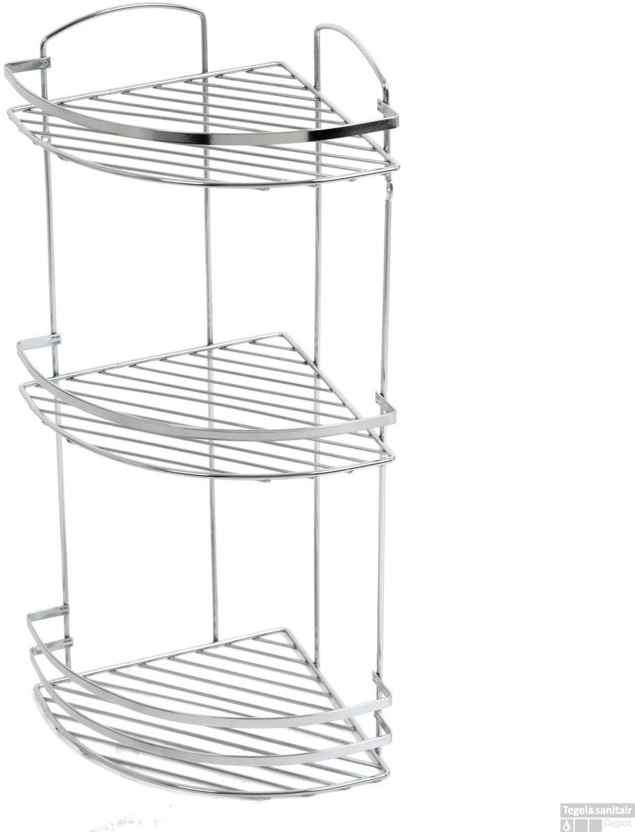 Plieger Solid hoekplanchet 3 laags draadmodel chroom 4784351