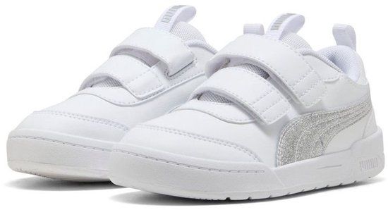 Puma Kindersneaker Multiflex 2 Glitz FS V PS 403211 - Wit/Zilver - Maat 28