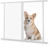 VEVOR Vliegenhor voor Camperdeuren (800 X 723,9 mm) Deurhor, Versterkt En Ademend Beschermnet Van Aluminiumlegering voor Huisdieren, Wit