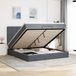 Prolenta Maison Exclusive - Ottoman bedframe met donkergrijs matraskussen, 160x200 cm, fluweel