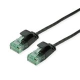 Roline RM UTP DataCenter Patchkabel Cat.6A (Klasse EA), extra dun, zwart, 0,15 m