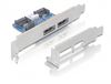 Delock Slot bracket 2x eSATAp 5V/12V interfacekaart/-adapter