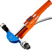 VEVOR Buigset voor buizen, van 6 mm tot 22 mm, compacte buigmachine met ratelmechanisme, handmatig buigapparaat voor voorwaartse en achterwaartse buiging, met 7 gekleurde matrijzen van aluminiumlegering, voor koperen leidingen in HVAC-systemen, airconditioning