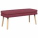 vidaXL Canapé deux places Vin rouge 110 x 40 x 47 cm Tissu