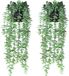 Unyqoos® Kunstplant, eucalyptus, hangplant met 15 takken (50 cm), groene kleur