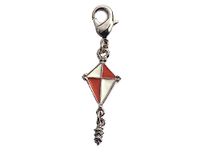 INNSPIRO NICE CHARMS metalen hanger draak rood en wit met karabijnhaak 11x27mm 25u, 12x14mm., Metaal, Geen edelsteen