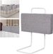OEM HITGROW SP. Z O.O. 50CM Bedhekje - Verstelbaar - Bedhek - Universeel Babybed - Grijs - Valbeveiliging - 5-niveaus Hoogteverstelbaar Valveilig Bedhek - Kinderbedhek - voor Kinder Bed Beveiliging